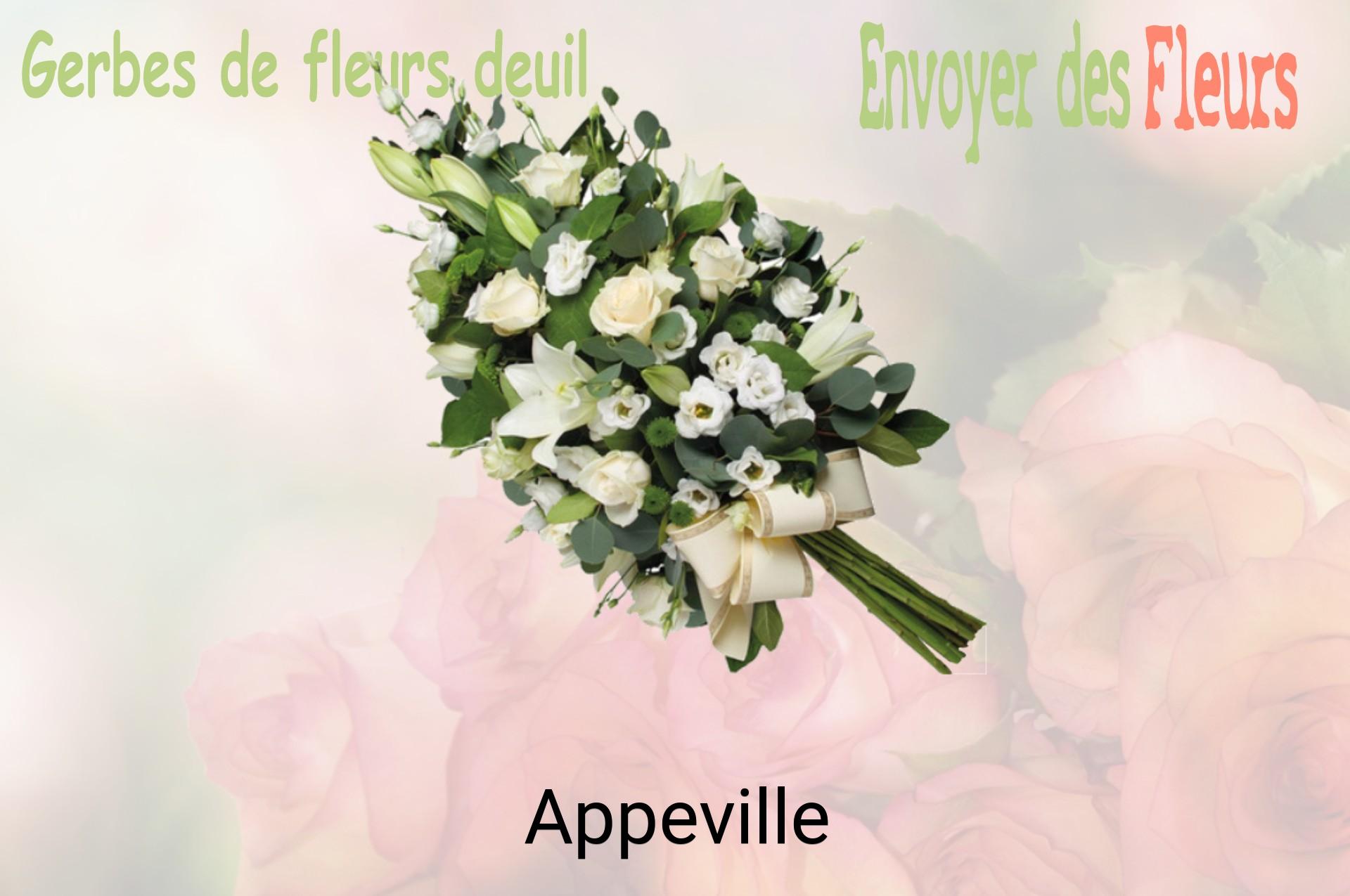 Gerbe de fleurs de deuil livrée à Appeville